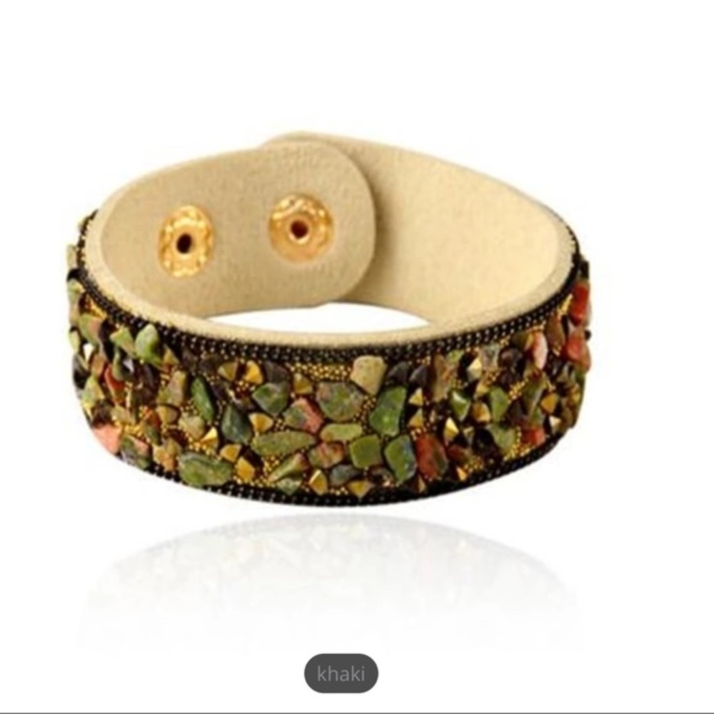 Khaki Gemstone Bracelet